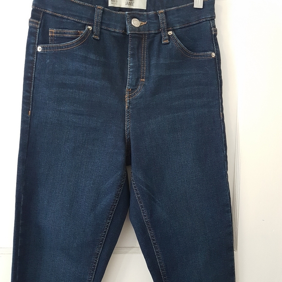 TOPSHOP Jamie High Waist Skinny Jeans High Rise Mid Wash 26 x 32 - Picture 3 of 12